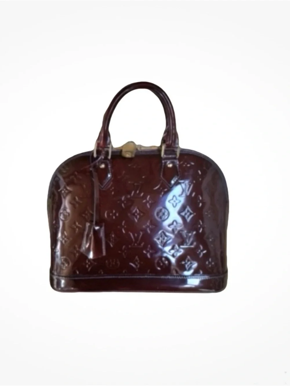 Louis Vuitton LV Vernis Alma PM Burgundy Satchel